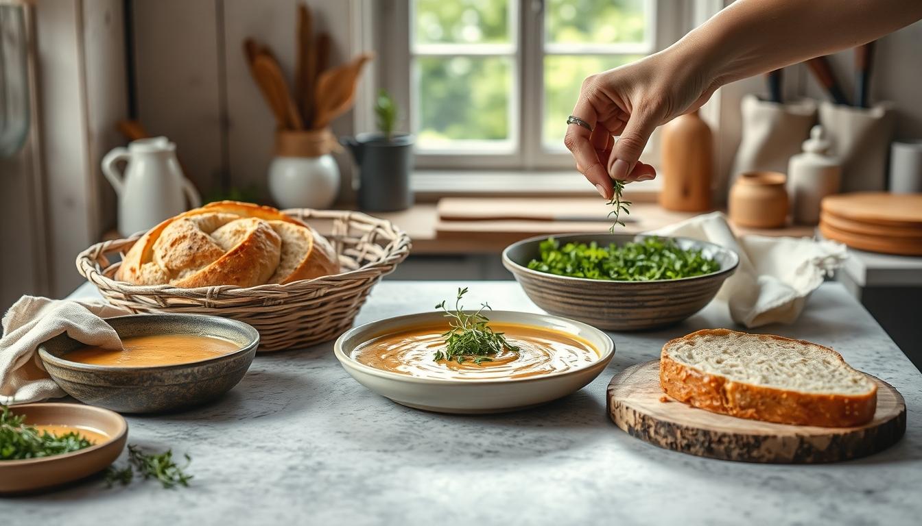Fresh seasonal ingredients arranged for home cooking