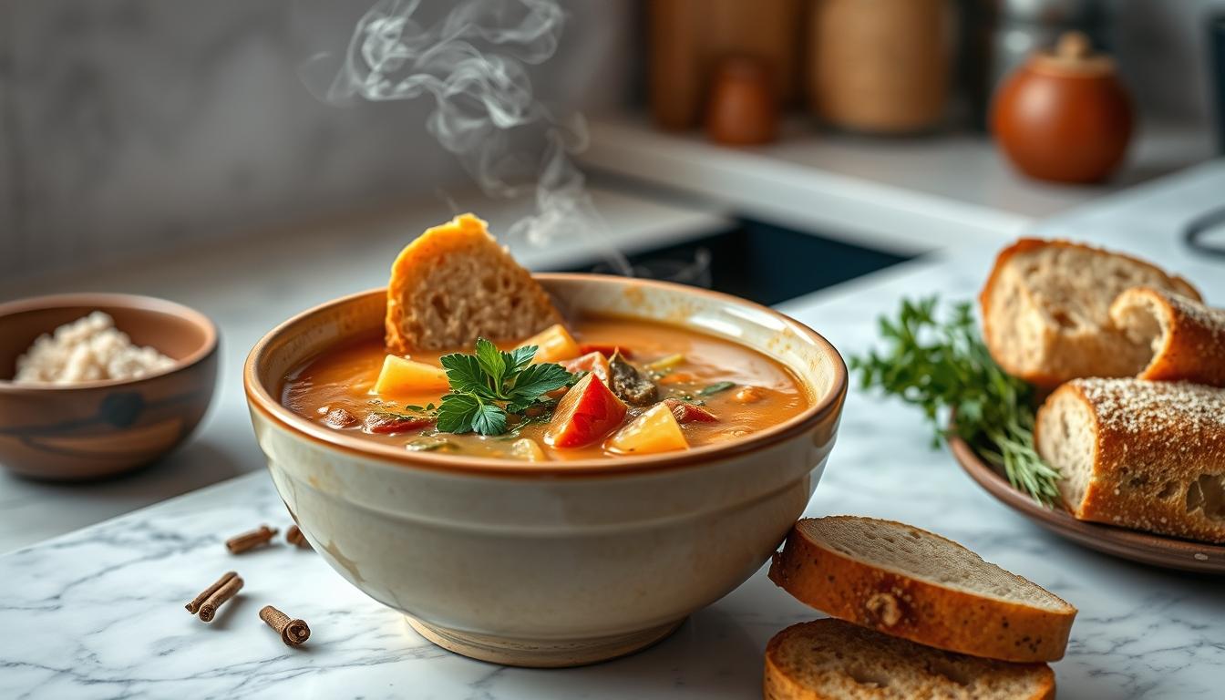 Measured baking ingredients prepared on a counter