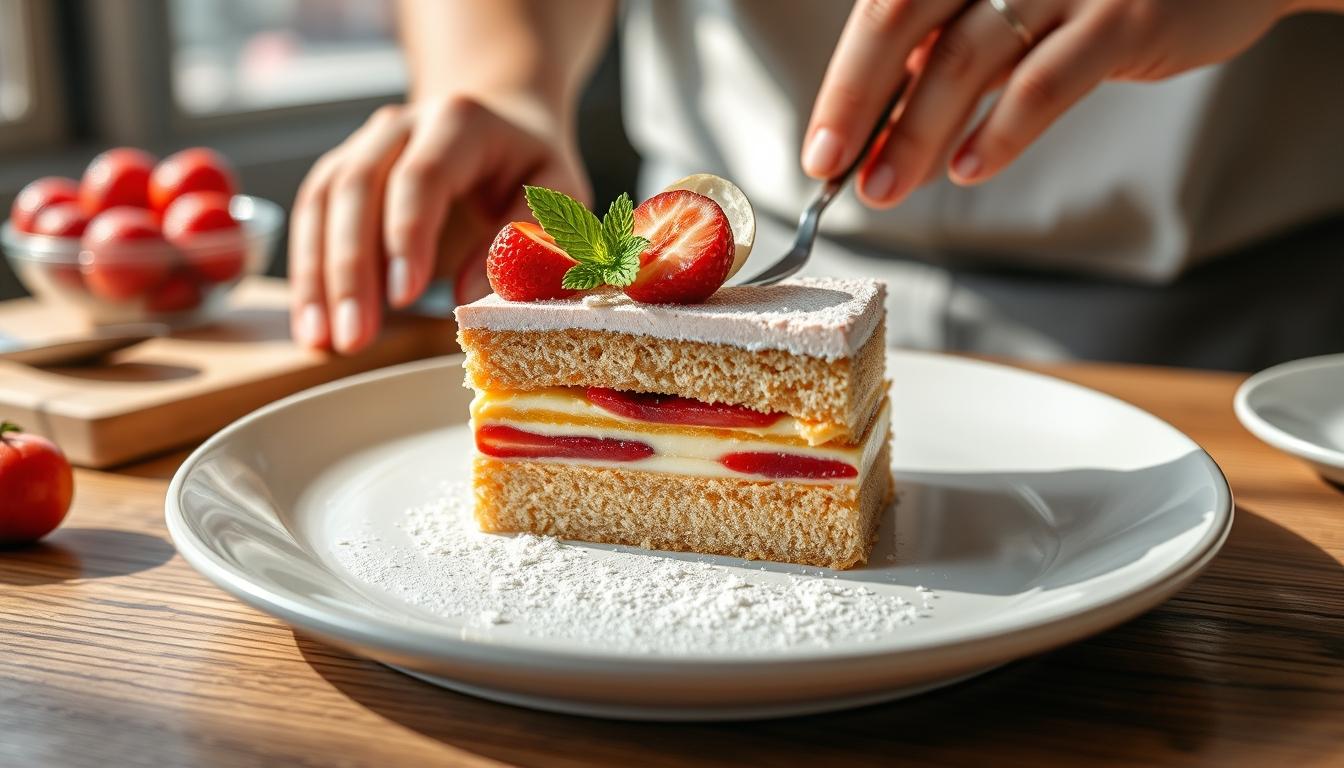 Balanced healthy meal prepared in a home kitchen